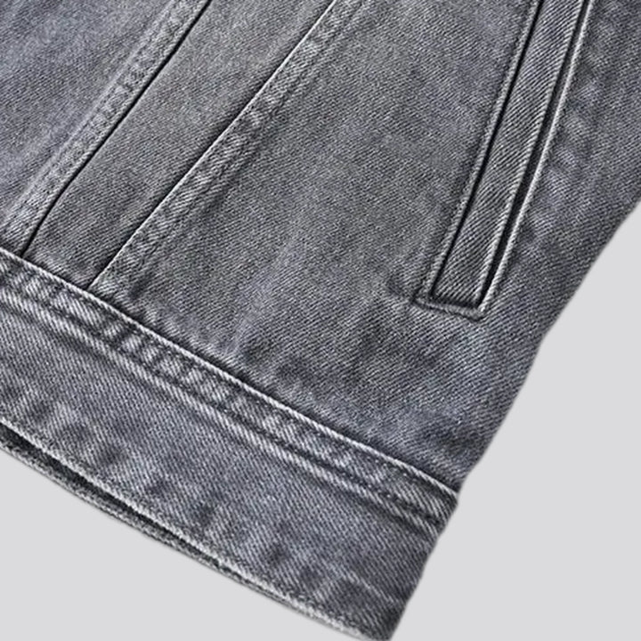 Classic faded men's jeans trucker jacket