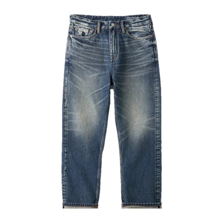 Casual Tapered Men's Jeans - Blue