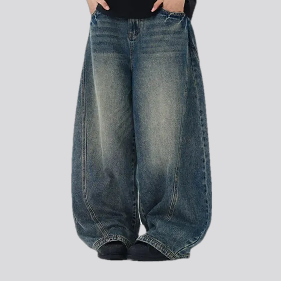 Retro faded men's jeans