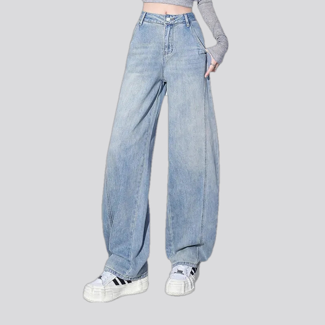 Lightweight wide fit jeans for ladies