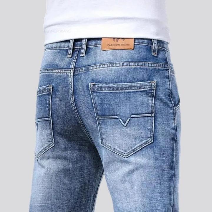 Polished men's thin jeans