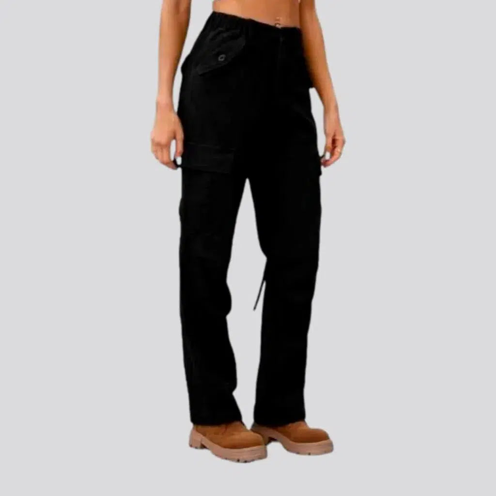 Straight color jean pants