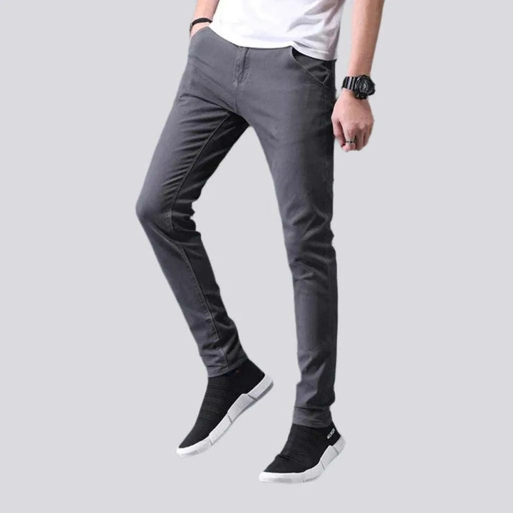 Slim men's denim pants