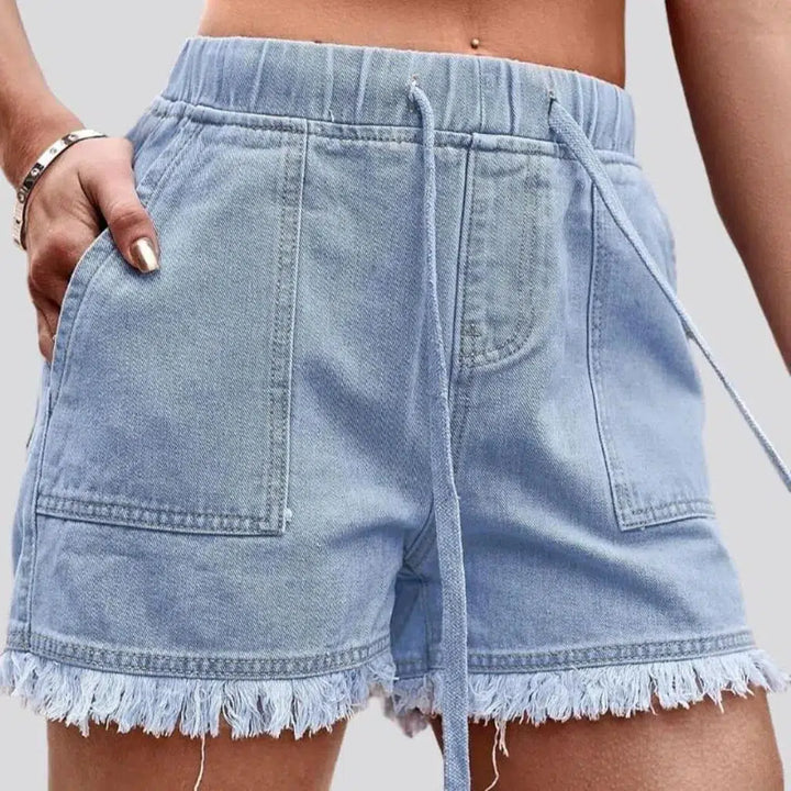 Stonewashed women's loose jeans