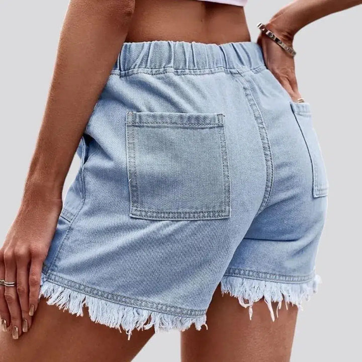 Stonewashed women's loose jeans