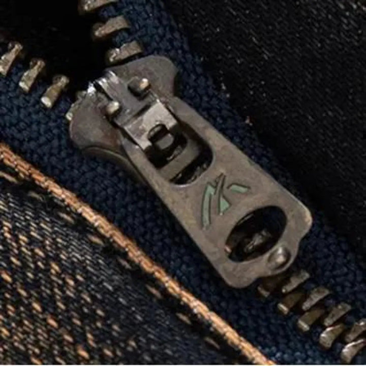 Tapered fit fleece lined men's jeans