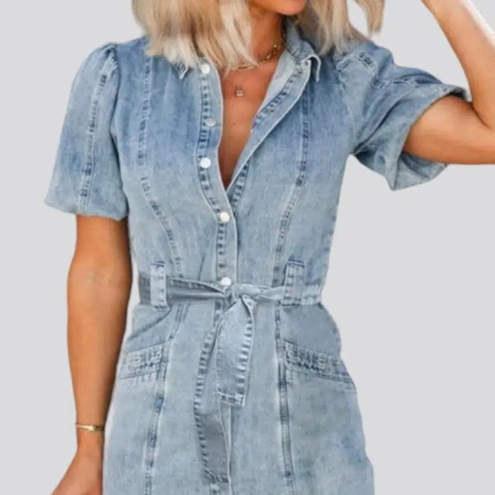 Light vintage jean dress